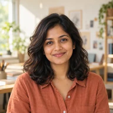Illustrative AI-generated portrait of Riya Menon