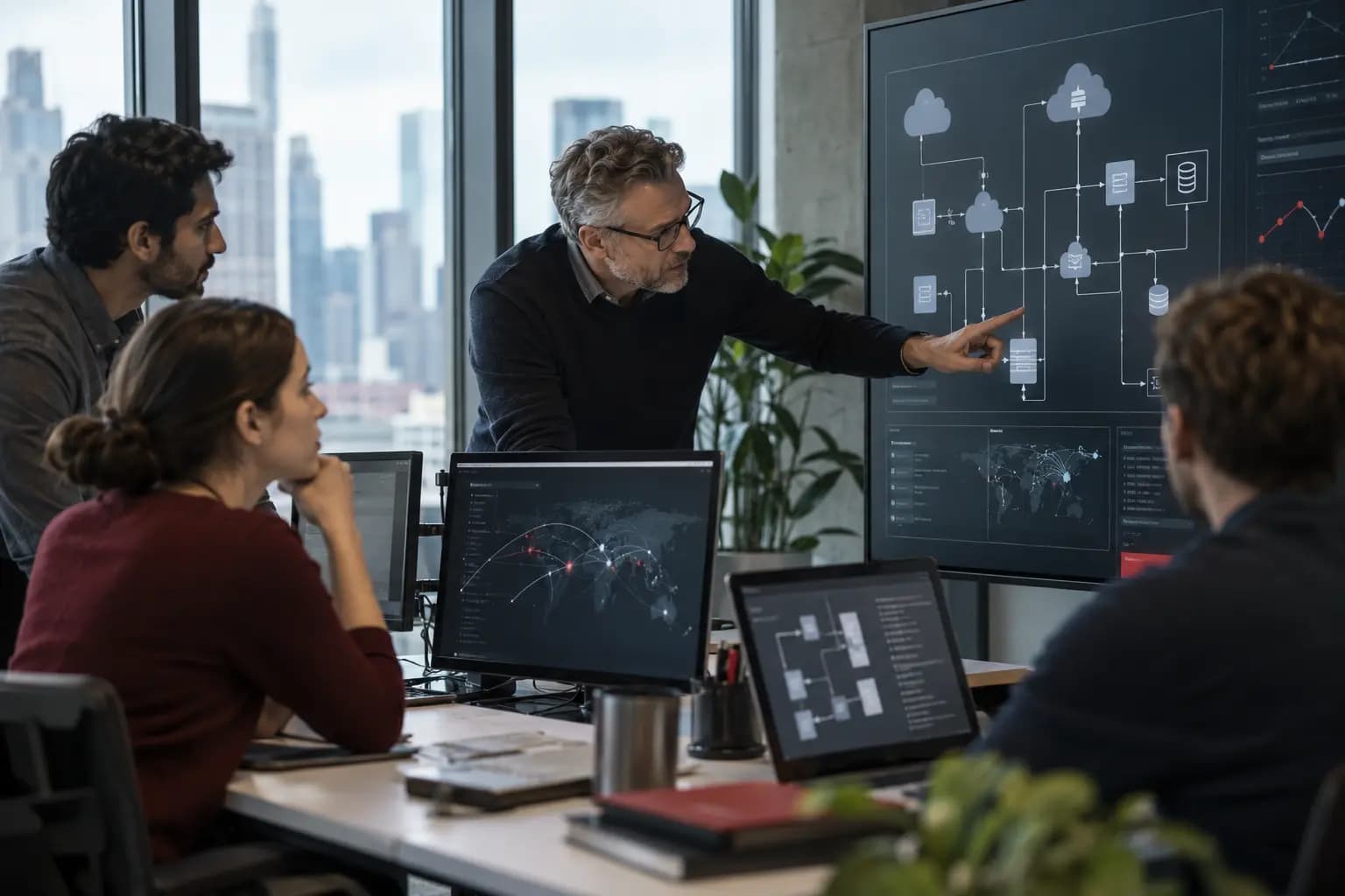 AI integration specialist reviewing enterprise systems